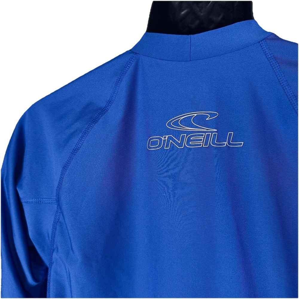 O'Neill LG Slim Basic Skins Blue Logo UVP 50+ Rash Guard Stretch LS Sun Shirt - Picture 6 of 10